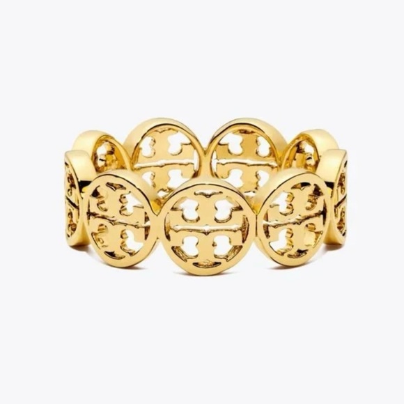 Tory Burch Jewelry - Tory Burch Classic Logo Ring in Tory
Gold (NWT)